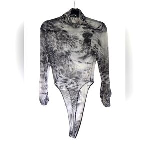 Sheer Bodysuit | Leopard Peint